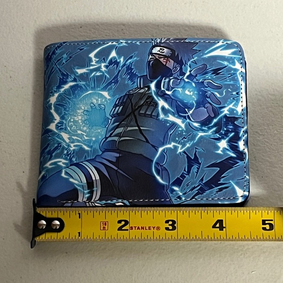 Naruto Kakashi Hatake Faux Leather Wallet Blue Anime New - Picture 7 of 8